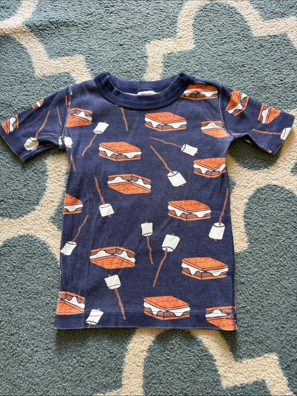 Hanna Andersson Navy S'mores & Marshmallow Kids Pajama Set